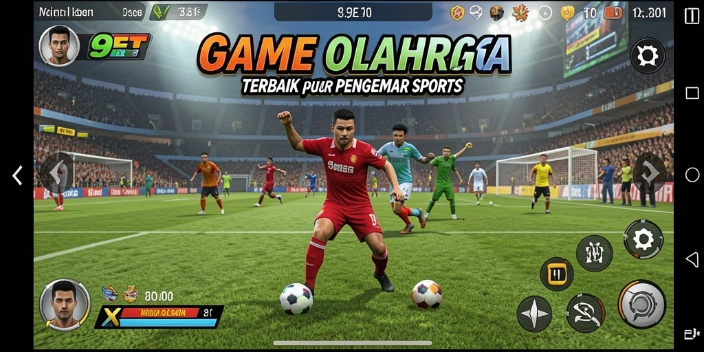 Tampilan gameplay seru dengan berbagai cabang olahraga di 9ET.