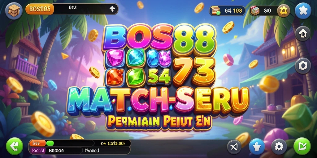 Gameplay Match-3 yang seru dan penuh warna di BOS88.