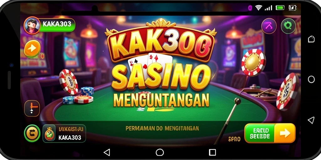 Screenshot KAKA303 menunjukkan pengalaman bermain kasino yang mendebarkan.