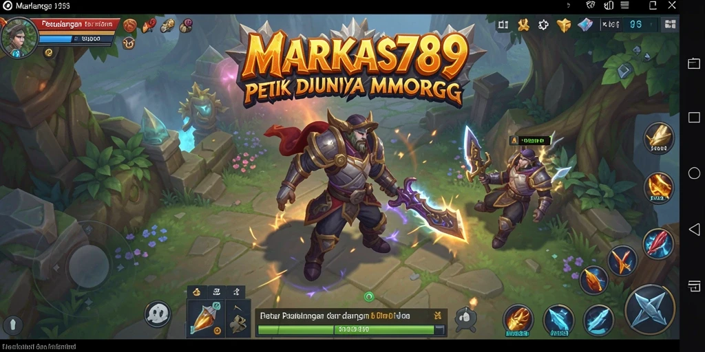 Screenshot gameplay MARKAS789 yang menampilkan pertempuran epik dalam MMORPG.