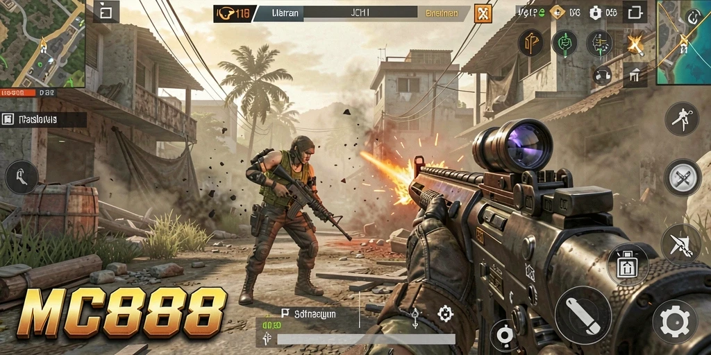 Gameplay seru dan menantang dalam MC888 yang penuh aksi.