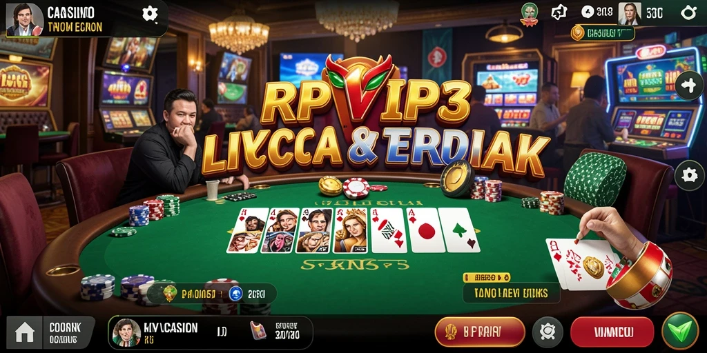 Tampilan gameplay RPVIP3 yang mengasyikkan dengan dealer langsung.
