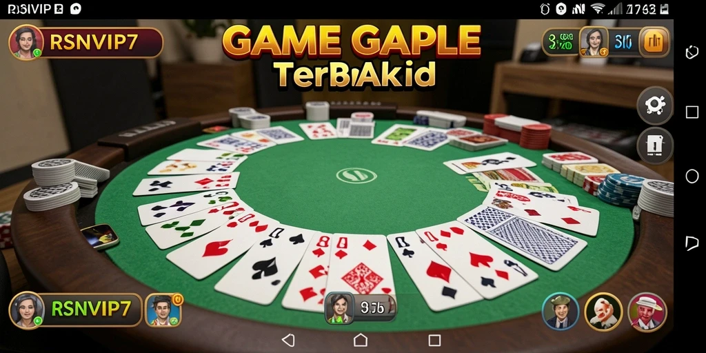Tampilan gameplay RSNVIP7 yang seru dan menarik dalam permainan Gaple.