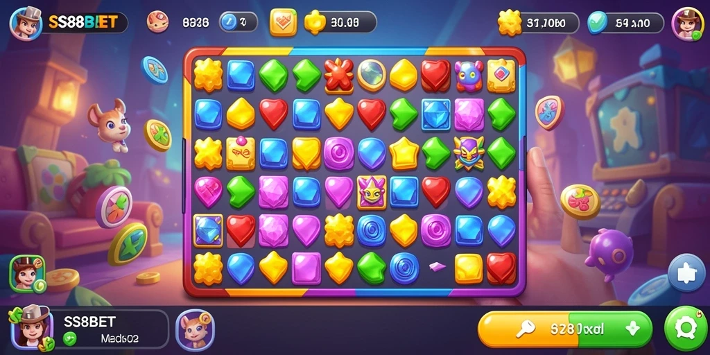 Tampilan menarik dari gameplay SS88BET yang penuh warna.
