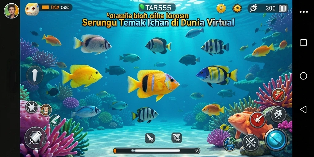 Tampilan menawan permainan Tembak Ikan TAR555.