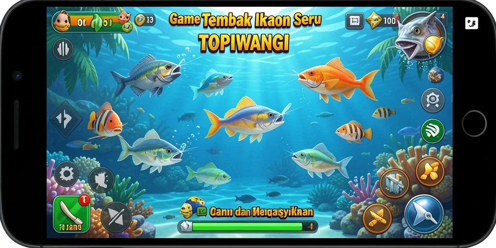 Screenshot gameplay Tembak Ikan yang seru dan interaktif.