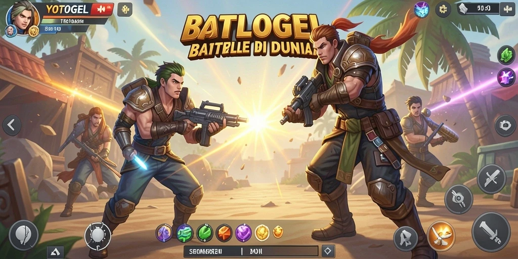 Tangkapan layar YOTOGEL menampilkan pertempuran intens di medan perang Battle Royale.